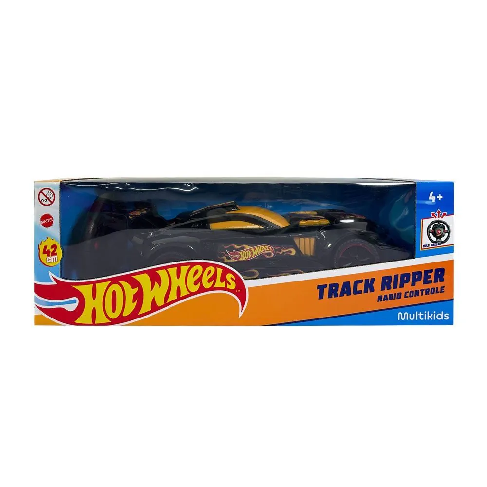 Carrinho com Controle Remoto Hot Wheels Track Ripper Preto Multikids