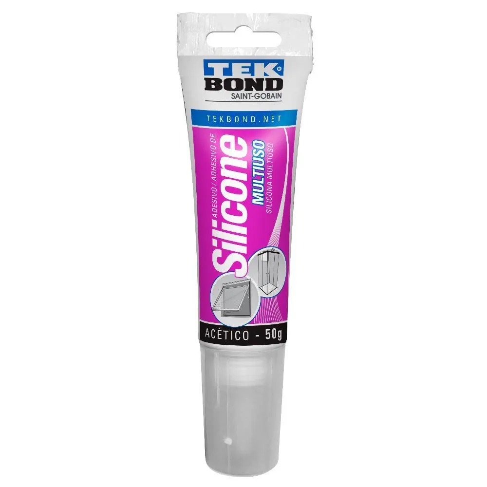 Adesivo de Silicone Acético Multiuso 50g Tekbond - Bisnaga