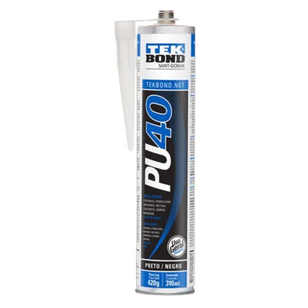 Adesivo Selante Pu40 Tekbond Preto 310Ml - 69957326998