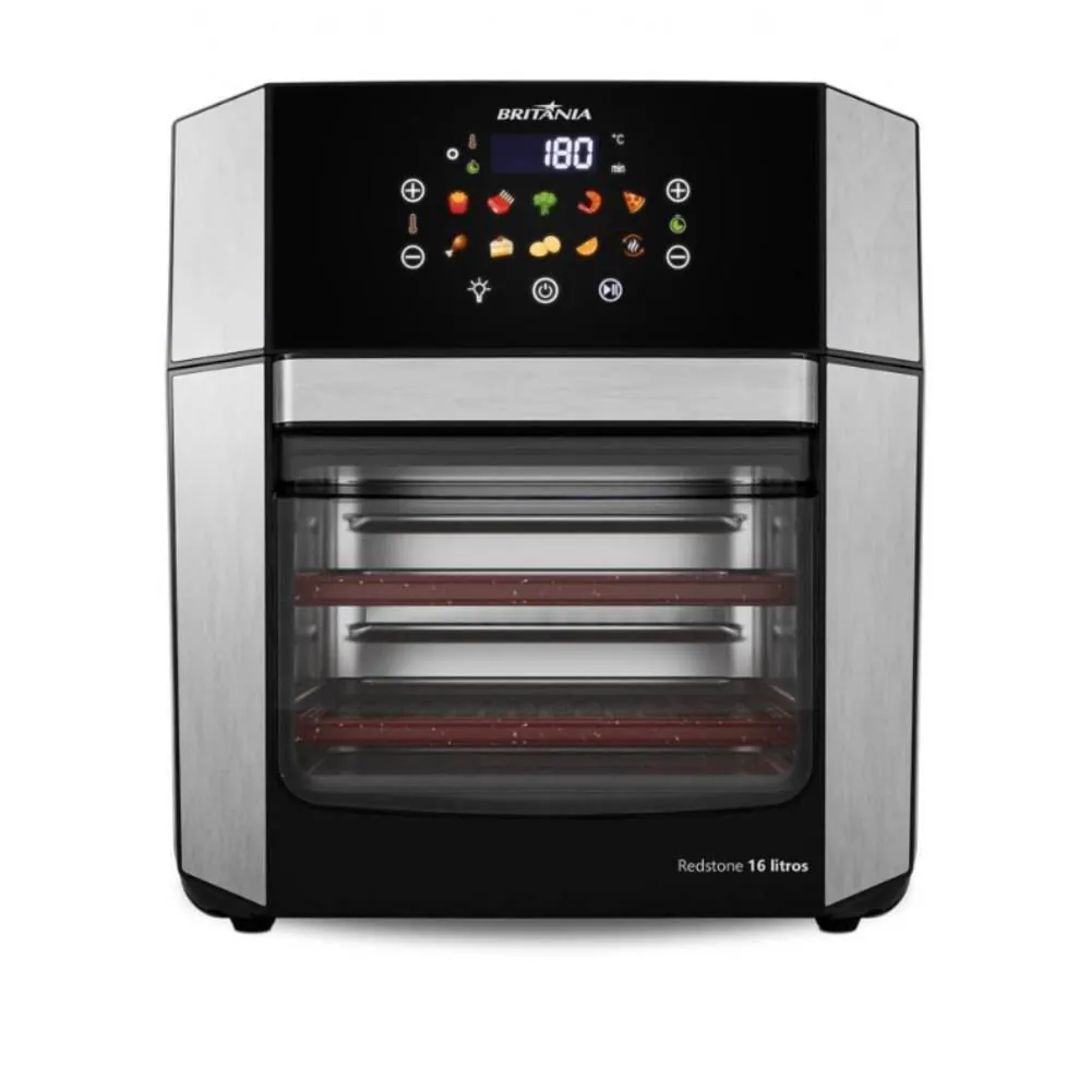 Fritadeira Air Fryer Oven Britânia 16 Litros 4 em 1 Porta Removível BAF16A