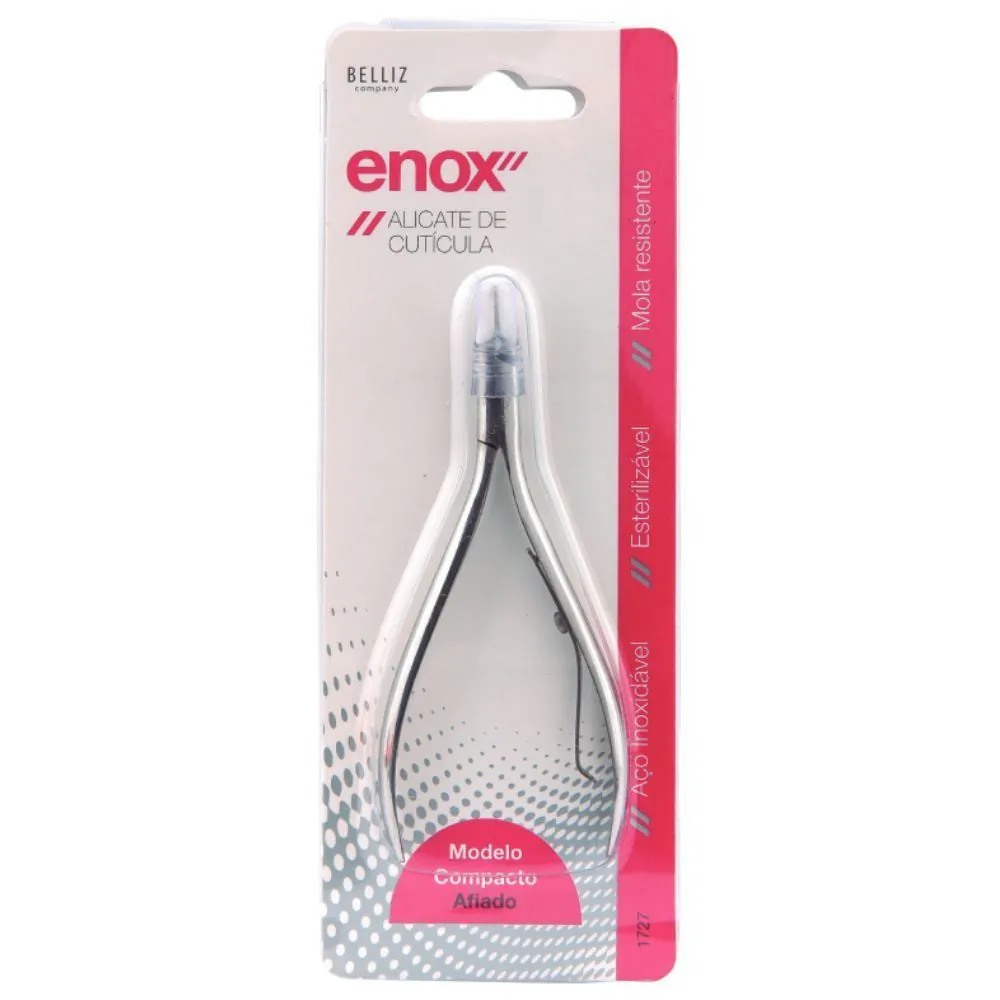 Alicate de Cutícula Compacto Enox Belliz - Aço Inox