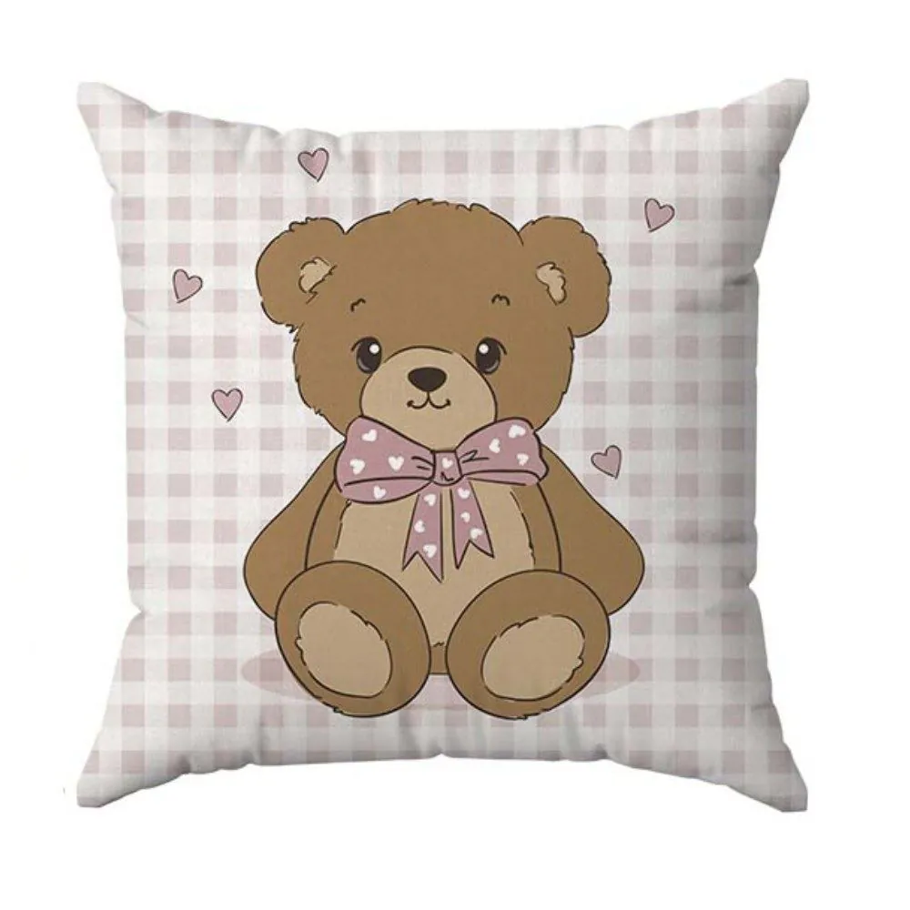 Almofada Decor 38X38cm Baby - Urso Rosa