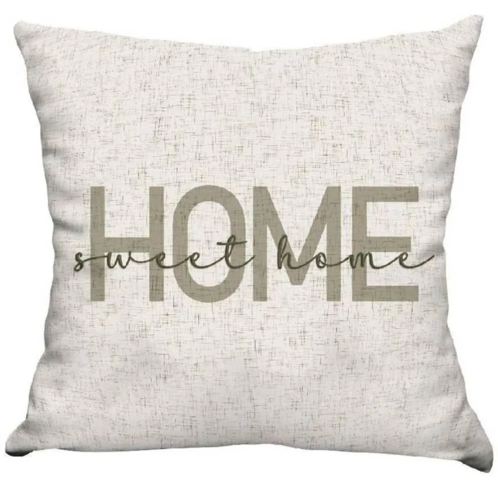 Almofada Decorativa Estampada 45X45cm Naturalle - Home Sweet Home