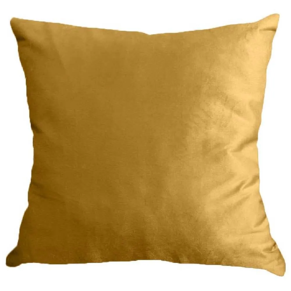 Almofada Decorativa 50X50cm Veludo Italiano Liso - Ambar