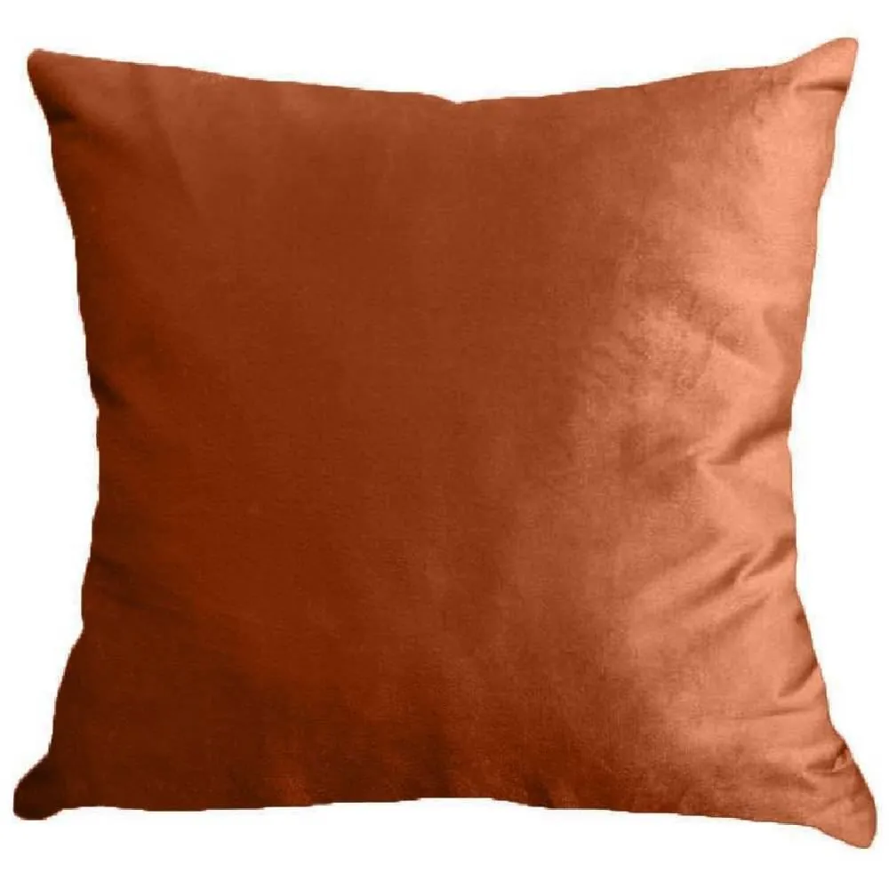 Almofada Decorativa 50X50cm Veludo Italiano Liso - Ocre