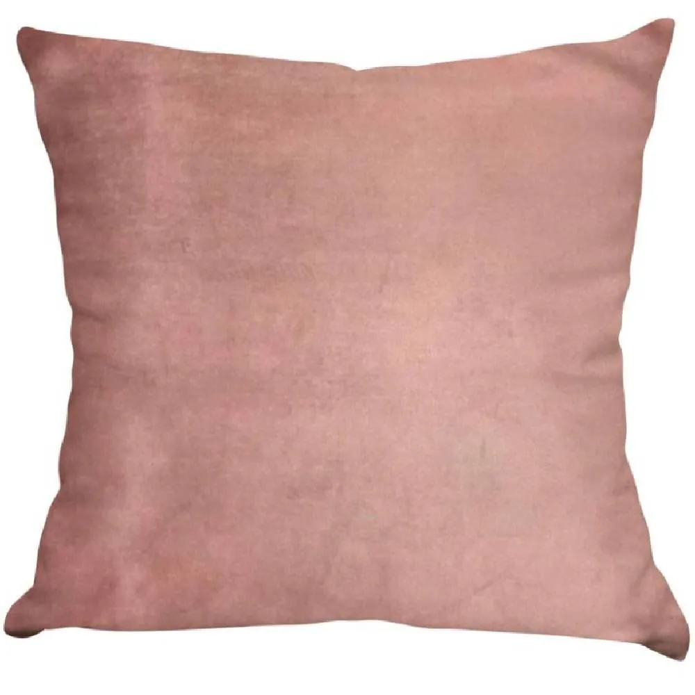 Almofada Decorativa 50X50cm Veludo Italiano Liso - Rosa Pó