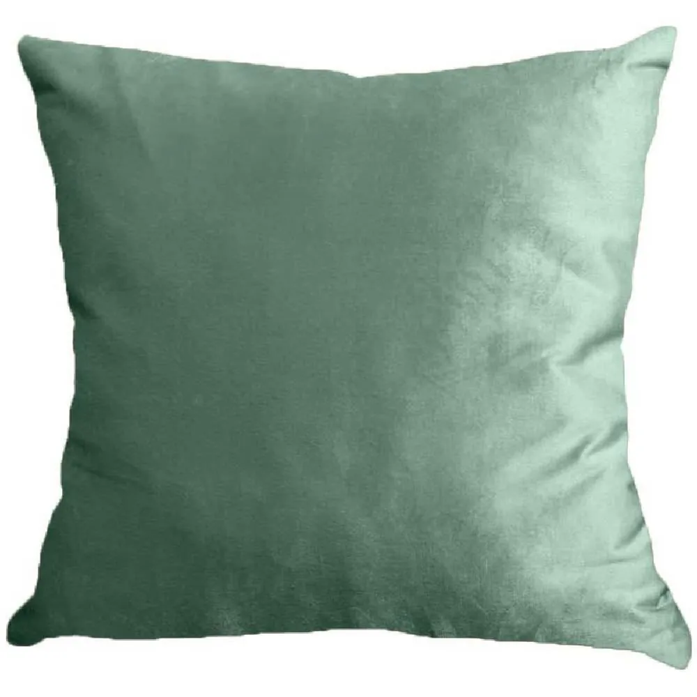 Almofada Decorativa 50X50cm Veludo Italiano Liso - Verde Mint