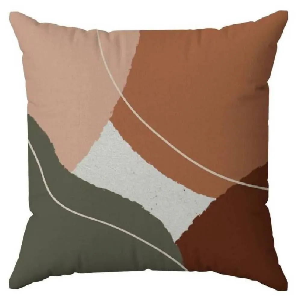 Almofada Decorativa Estampada 45X45 cm - Ondas Coral