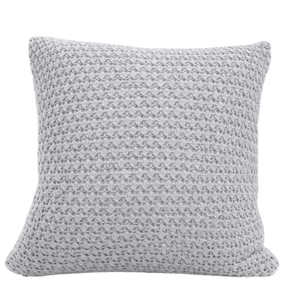 Almofada Decorativa de Tricot Vancouver 43X43cm - Prata