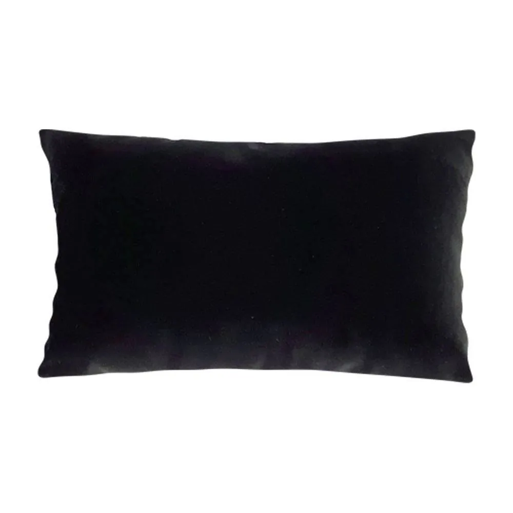 Almofada para Sofá 30X50 cm Veludo Italiano - Preto