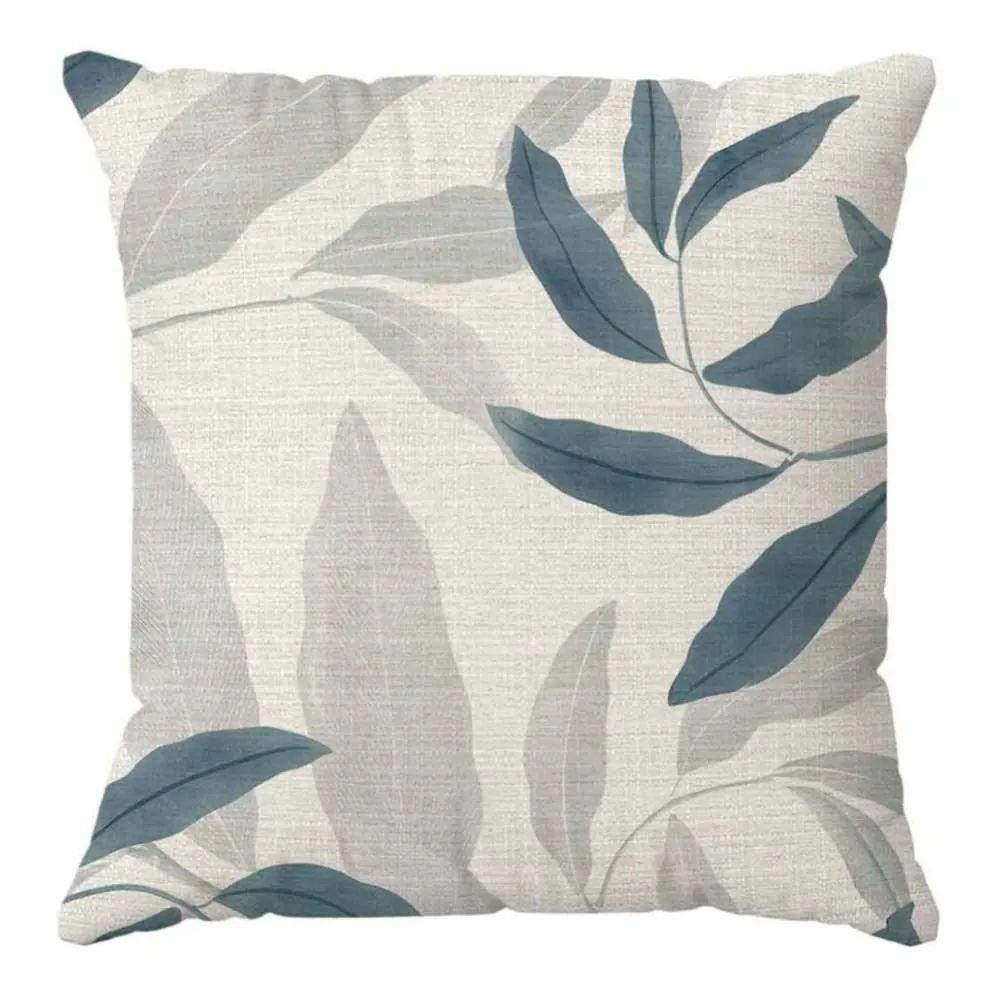 Almofada Decorativa Naturalle 45X45cm - Folha Azul