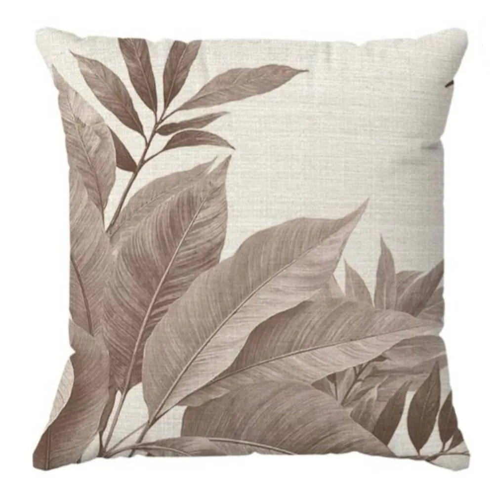 Almofada Decorativa Naturalle 45X45cm - Folhagem Marrom