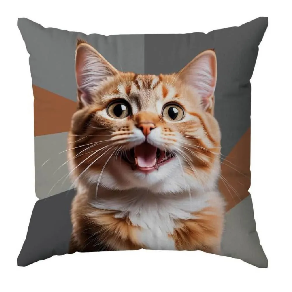 Almofada Decorativa Pets - Gato Laranja