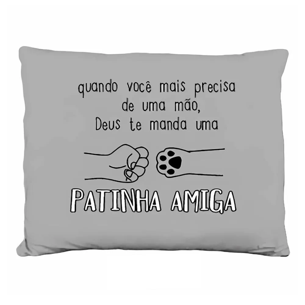 Almofada Funny 35X45 cm Animais - Cinza Patinha
