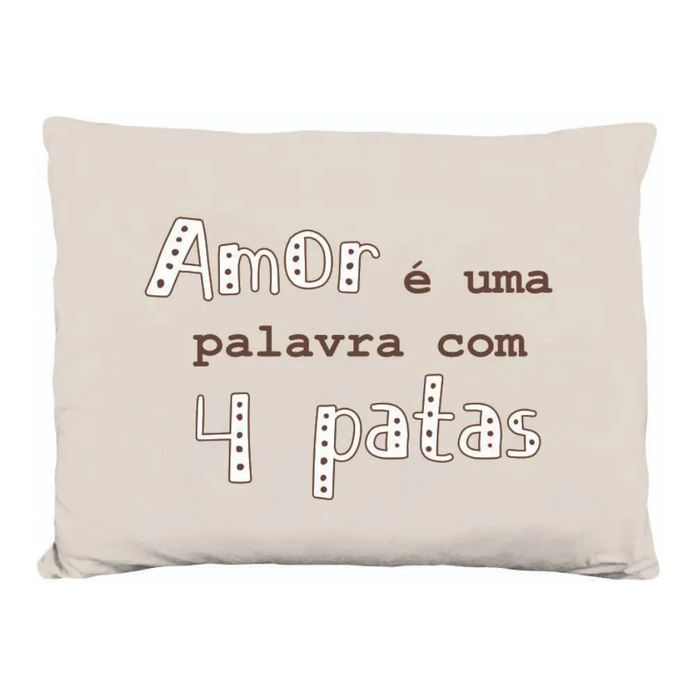 Almofada Funny Animais 35X45 cm - Bege 4 Patas