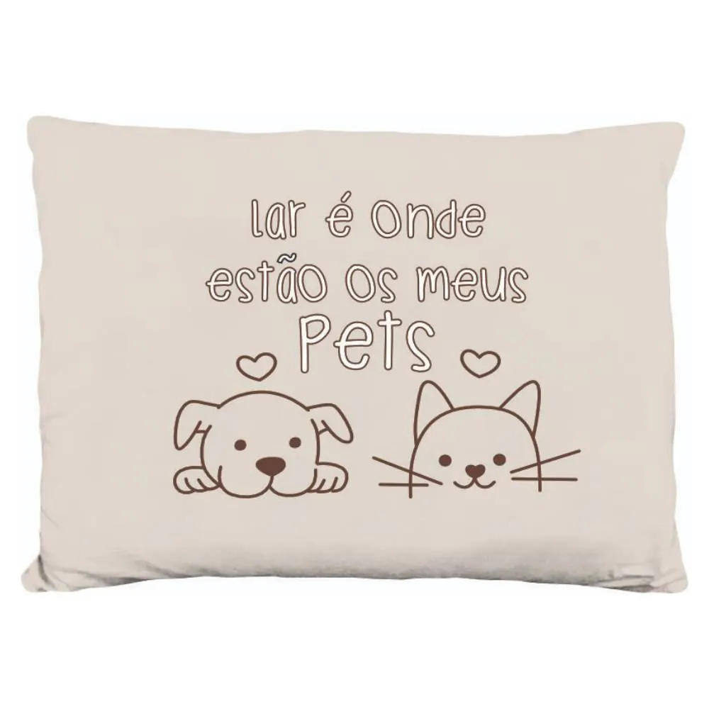 Almofada Funny Animais 35X45 cm - Bege Meus Pets