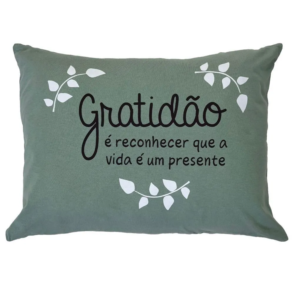 Almofada Funny 35X45cm - Verde Gratidão