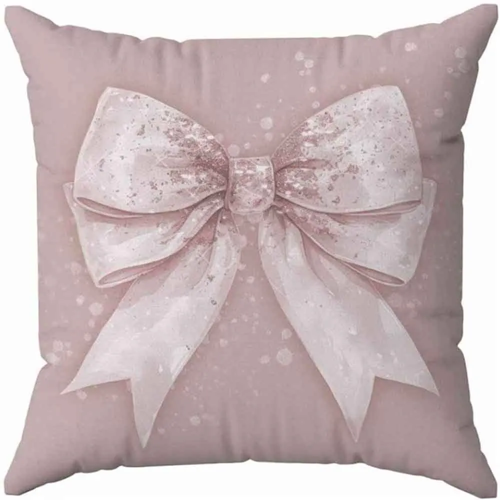 Almofada Veludo 48X48 Cm Estampada - Laço
