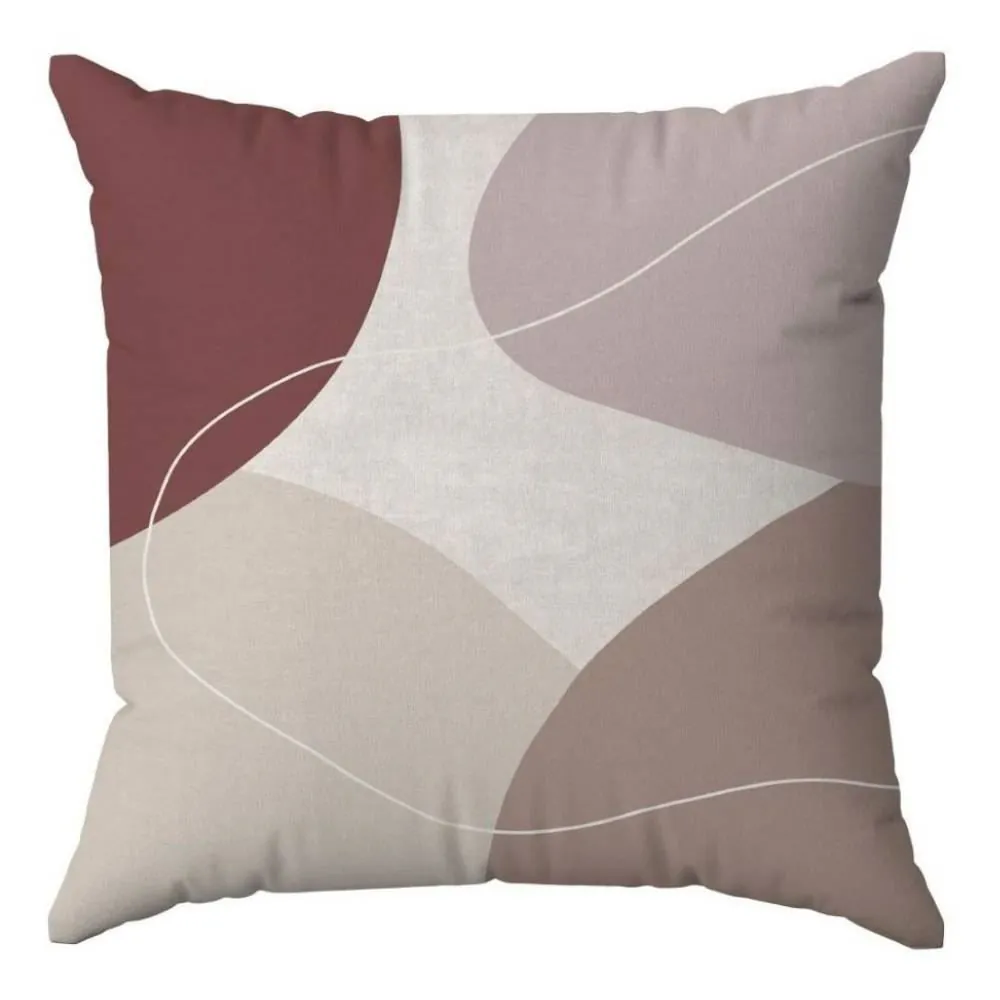 Almofada Veludo 48X48 cm Estampada - Geométrico Begônia