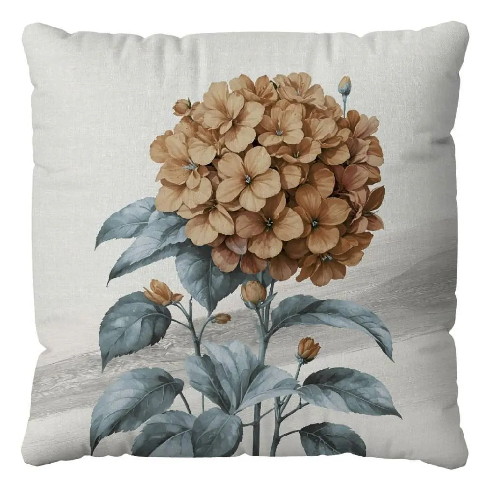 Almofada Veludo 48X48 cm Estampada - Hortência Azul