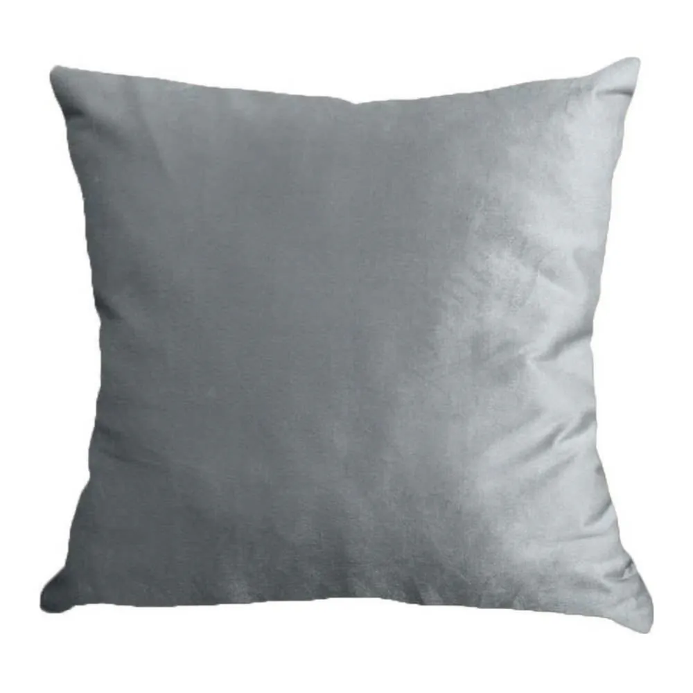 Almofada Veludo 50X50 cm Liso - Cinza