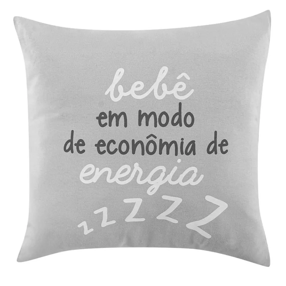 Almofadas Funny 35X35cm Baby - Cinza Energia