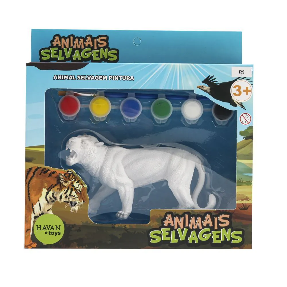 Animais Selvagens Pintura Tigre Toys - HBR0696