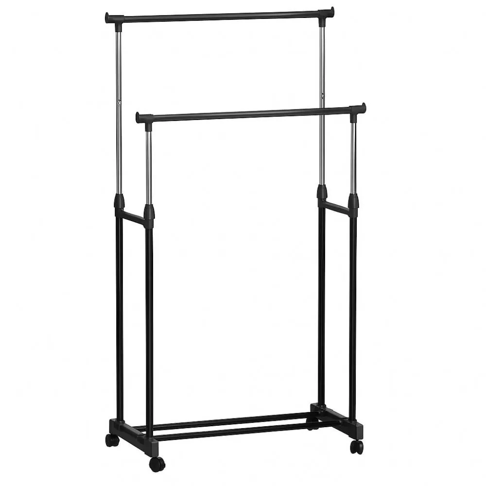 Arara de Roupas 2 Andares - Preto