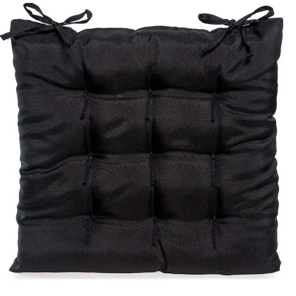 Assento Futton 40X40 cm Liso Oxford - Preto
