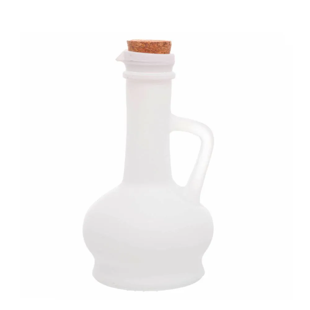 Azeiteiro de Vidro com Tampa de Cortiça Wolff 230Ml - Branco