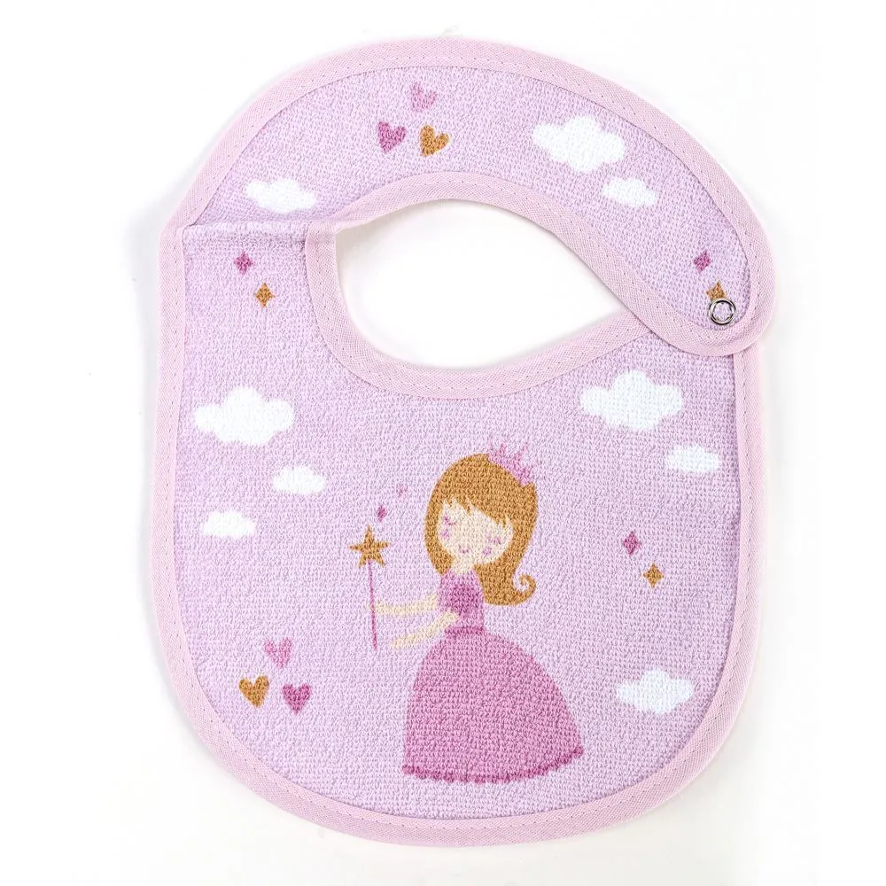 Babador Infantil Estampado com Forro Baby - Princesa