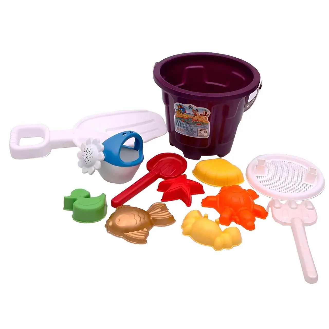 Kit Balde de Praia 12 Peças Fibracx - Sortido