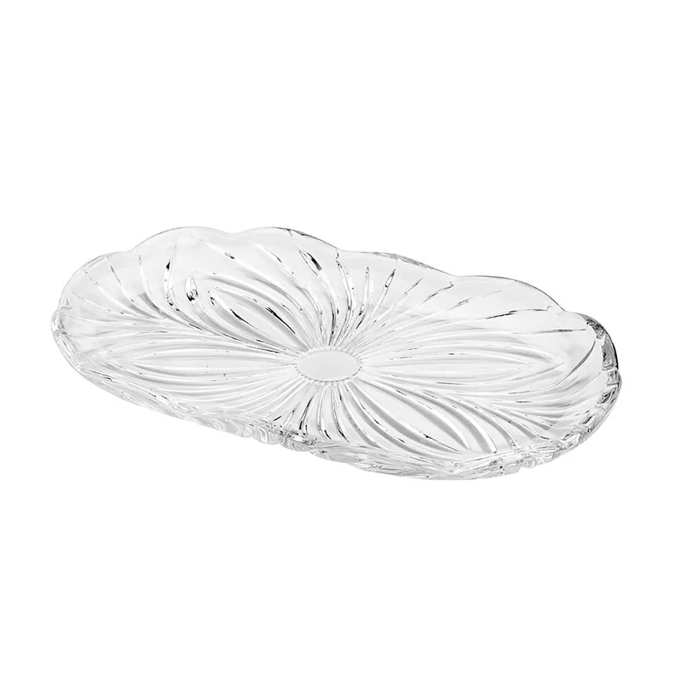Bandeja de Cristal Alberta 23,8X14cm Lyor - Transparente