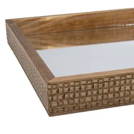Bandeja Decorativa Espelhado Bw Quadros 30 Cm - Natural Juta