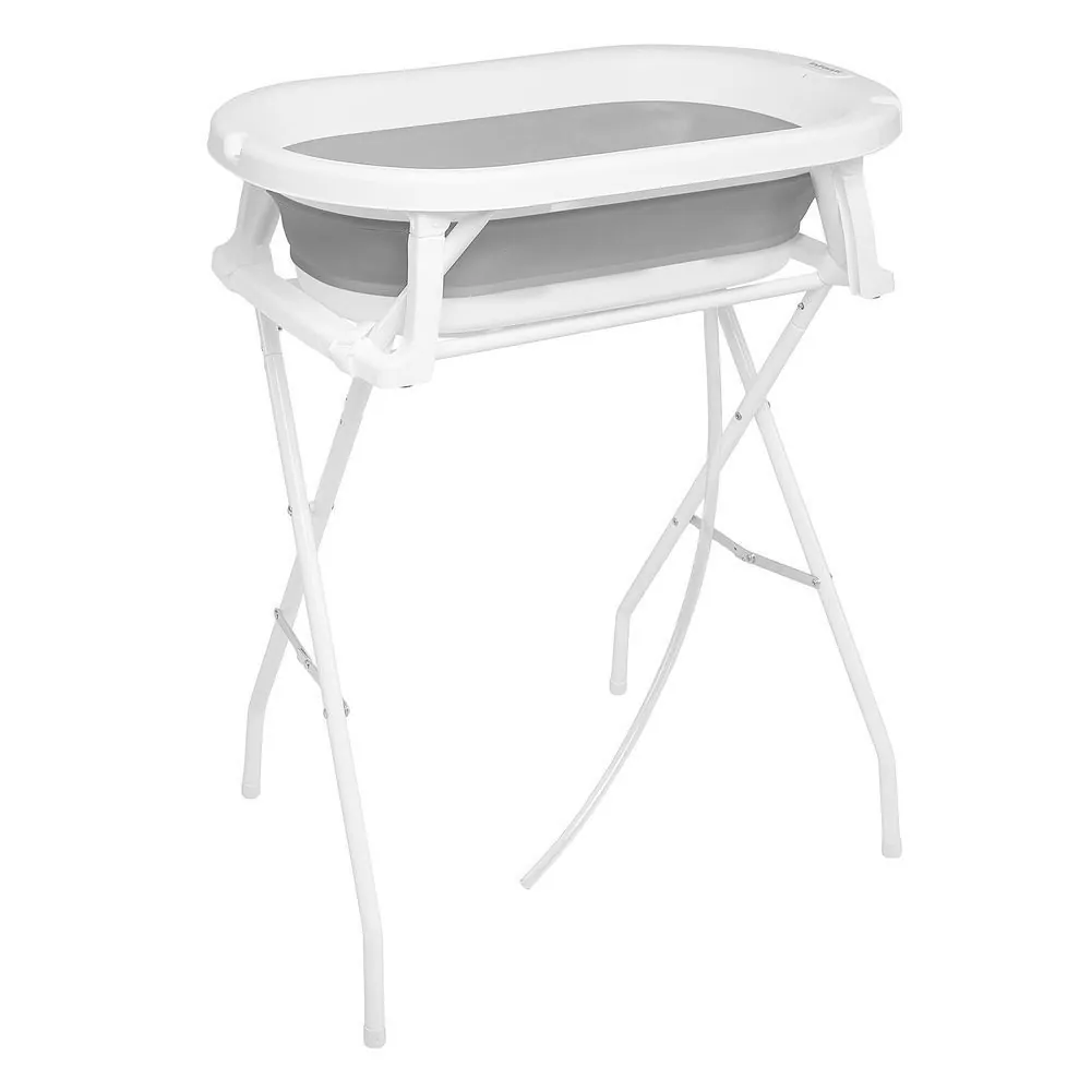 Banheira de Bebê Retrátil Acquarella com Suporte Infanti - Cinza