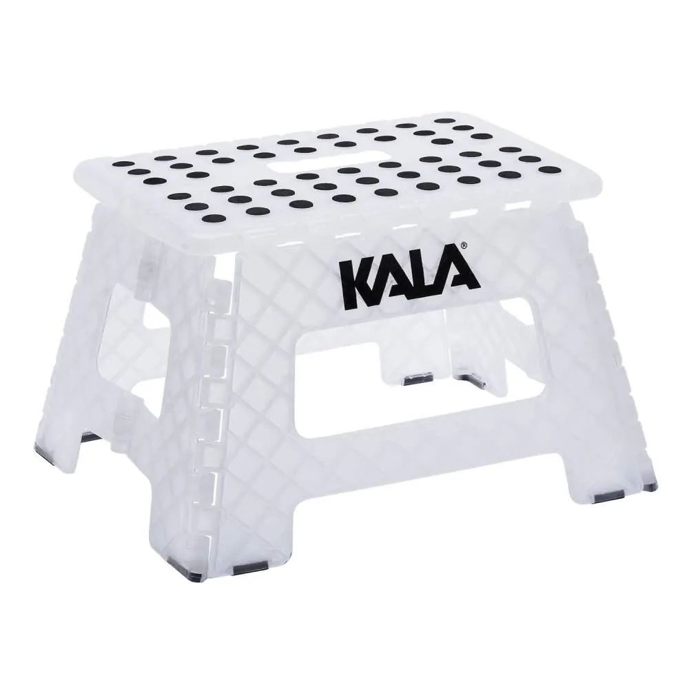 Banqueta Dobrável de Plástico Kala 22Cm Suporta até 150Kg - Transparente