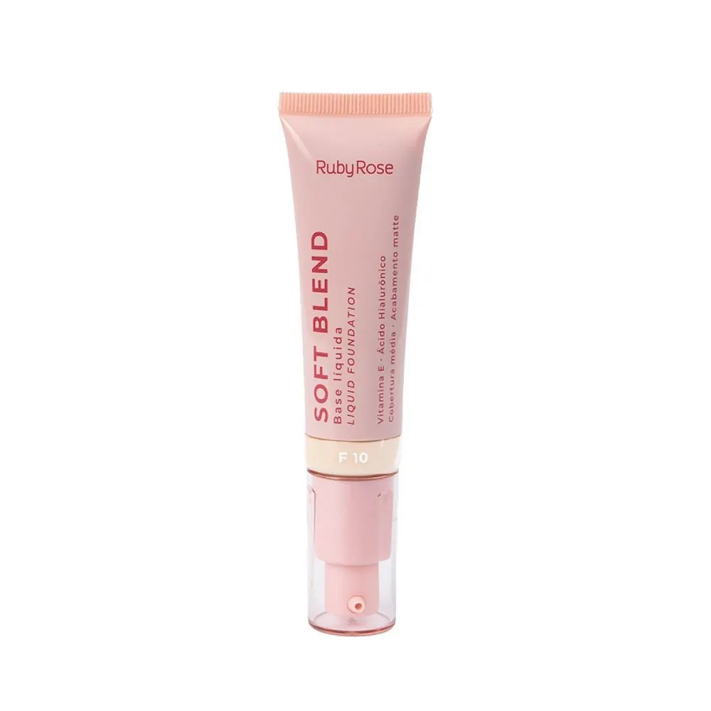 Base Líquida Soft Blend Ruby Rose 30G - Bege Claro F10