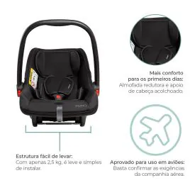 Bebê Conforto Pomo Infanti - Cinza Mescla