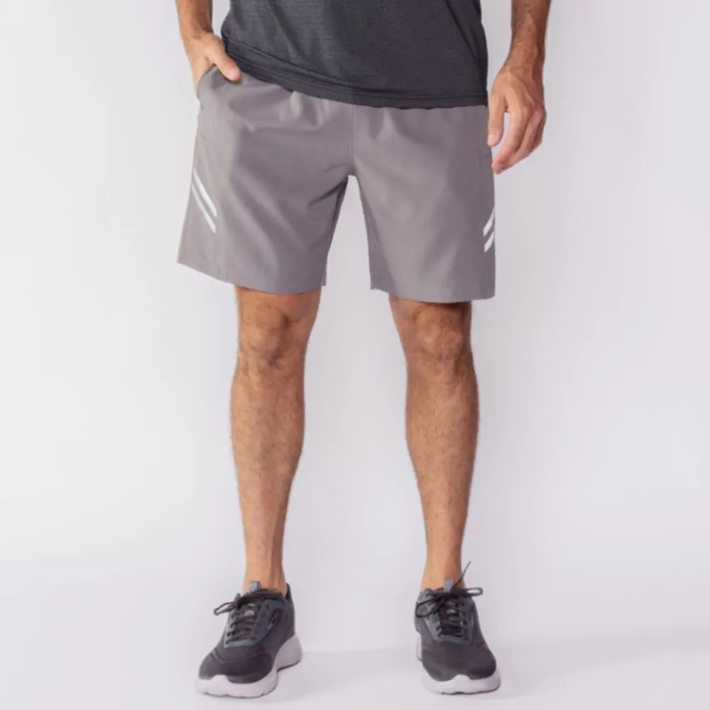 Bermuda Esportiva Masculina Tactel com Refletivo Scream Concreto
