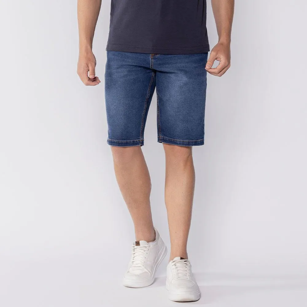 Bermuda Masculina Jeans Tradicional Marc Alain Azul Escuro