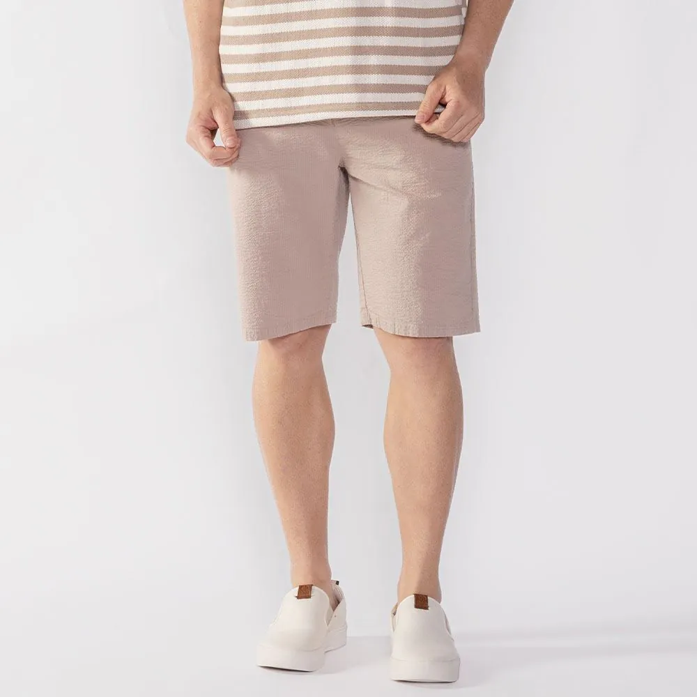 Bermuda Masculina Alfaiataria com Textura Thing Kaki