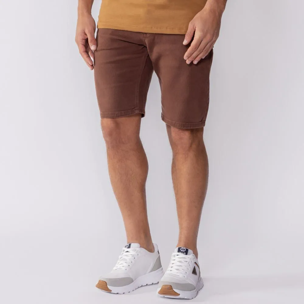 Bermuda Masculina de Sarja Marc Alain Marrom