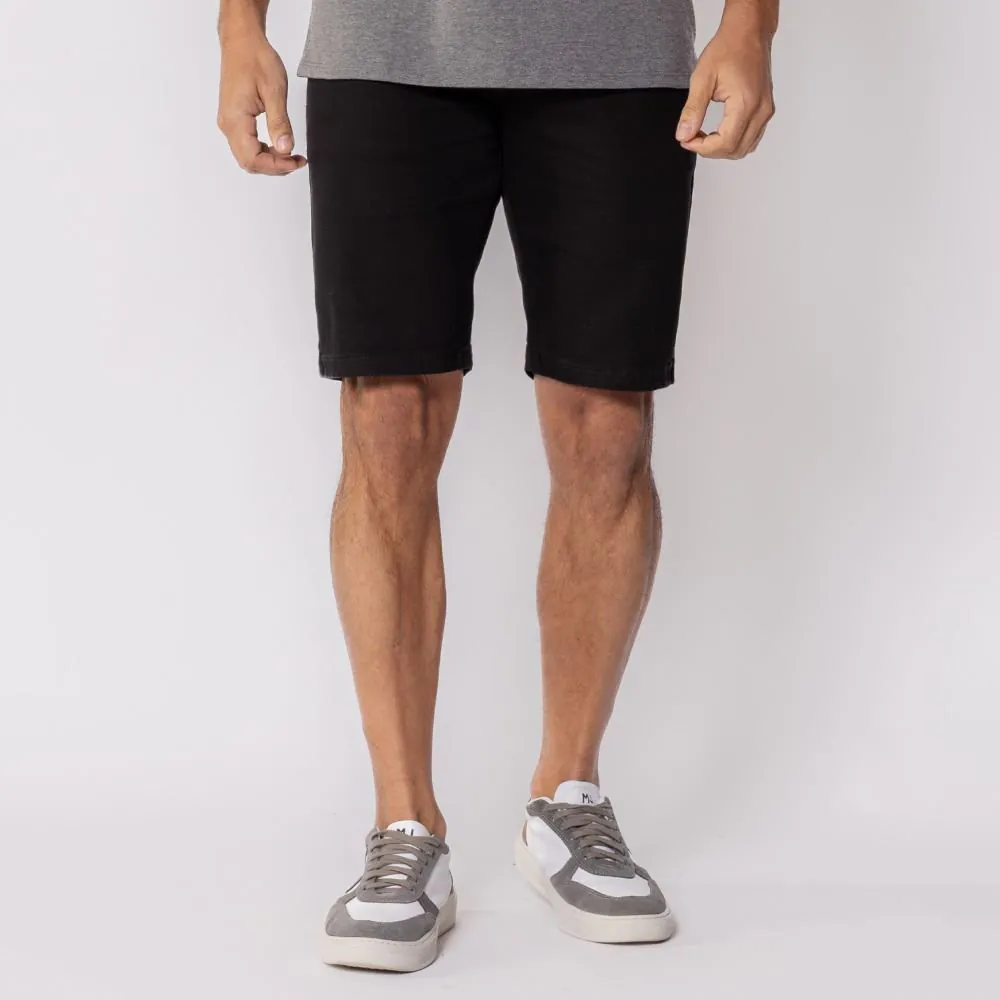 Bermuda Masculina de Sarja Slim Thing Preto