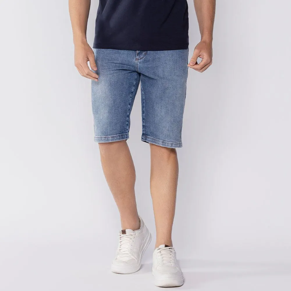 Bermuda Masculina Jeans Marc Alain Azul Medio