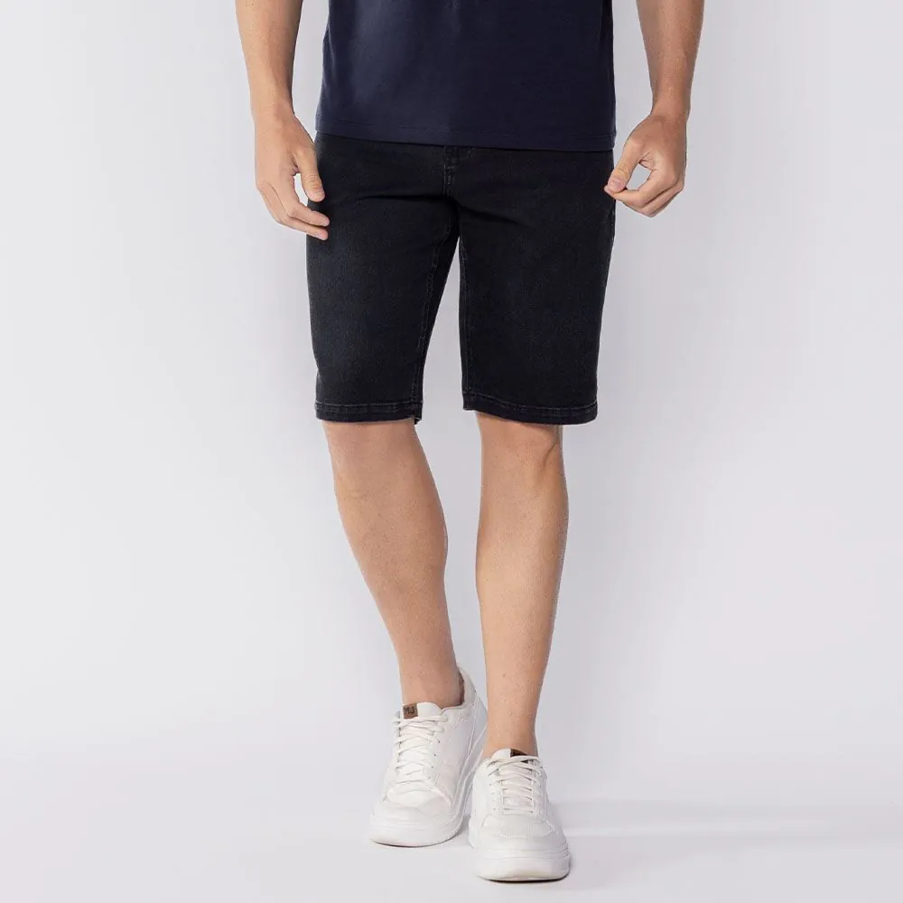 Bermuda Masculina Jeans Marc Alain Preto