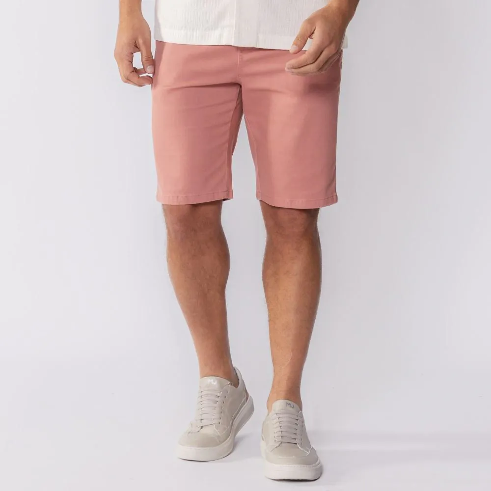 Bermuda Masculina Sarja com Ajuste Thing Goiaba