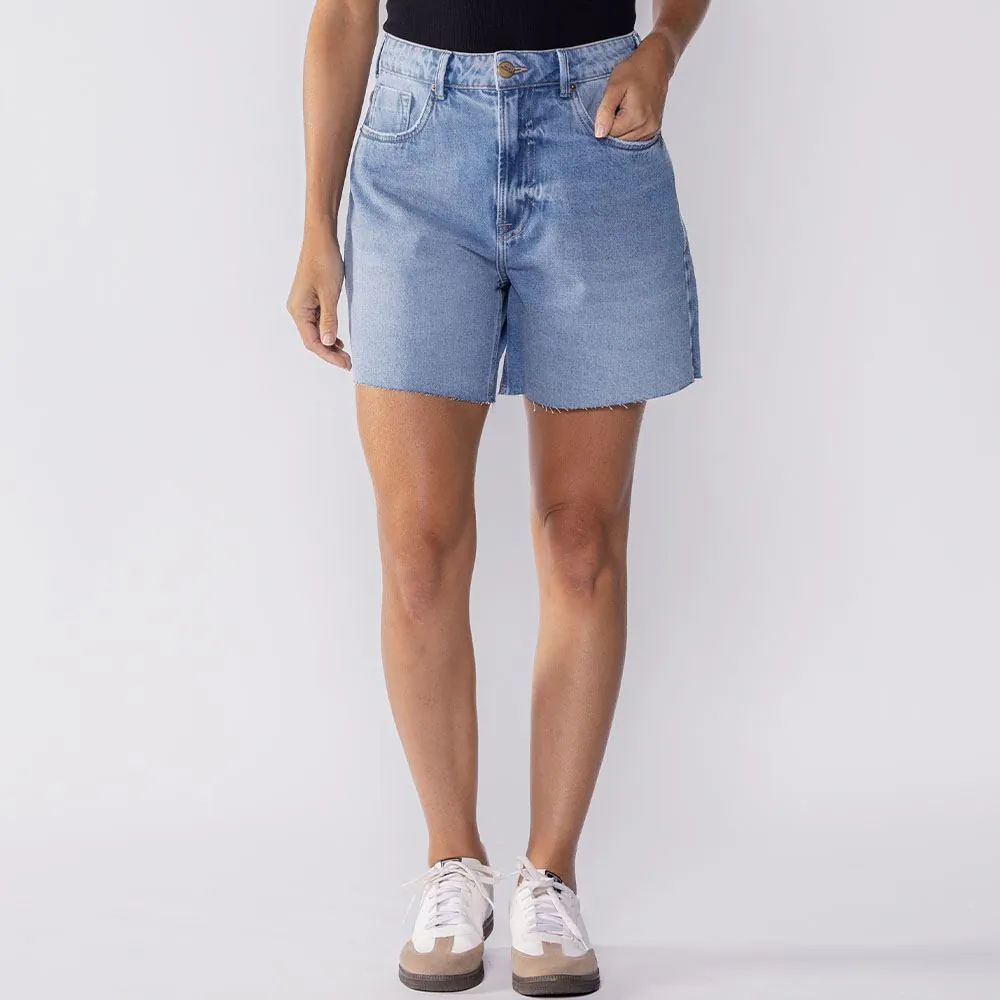 Bermuda Feminina Jeans Patricia Foster Azul Claro