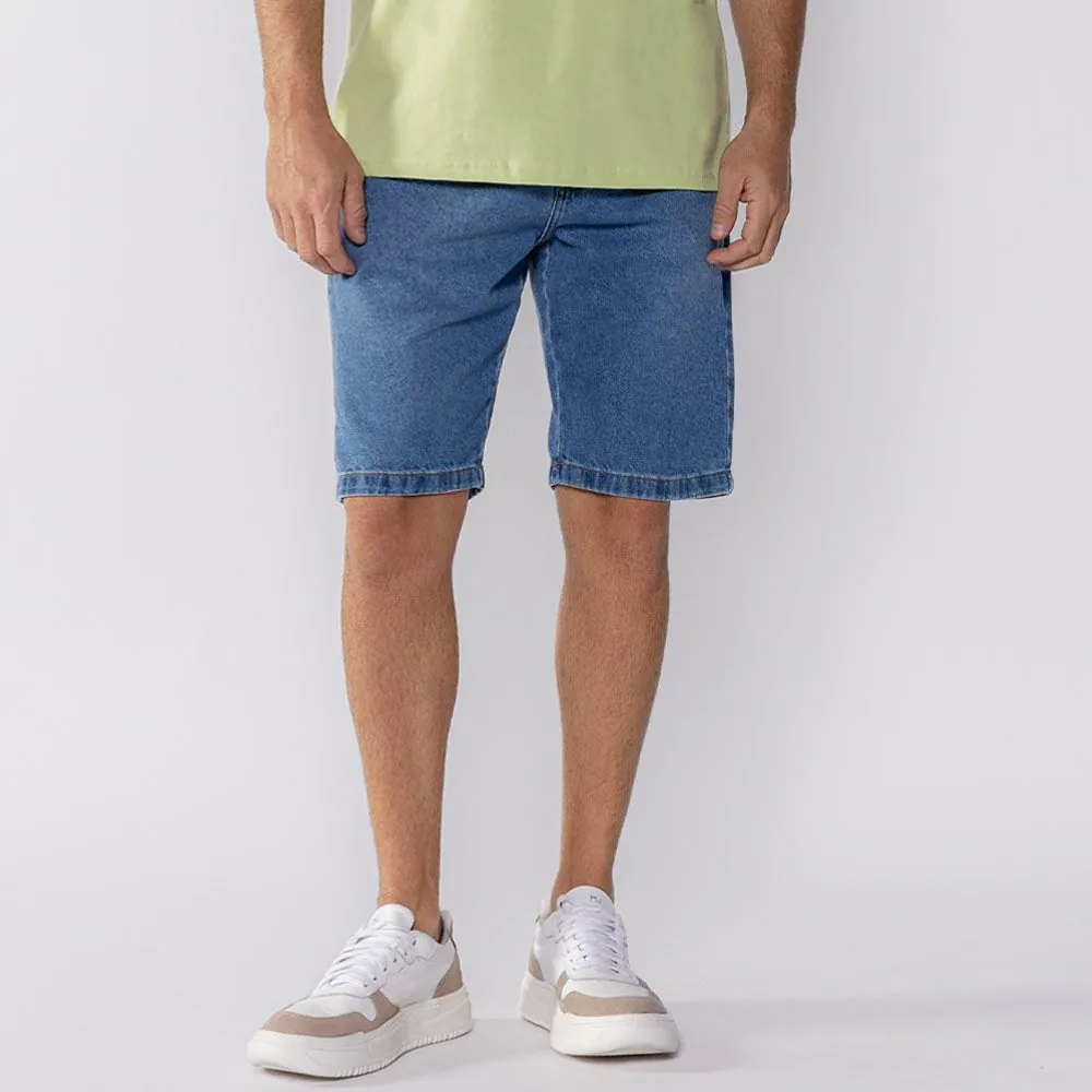 Bermuda Masculina Jeans Thing Azul Claro