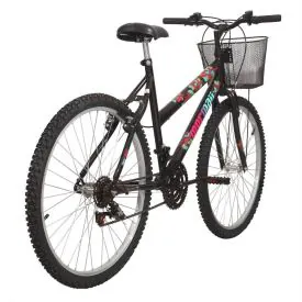 Bicicleta Aro 26 Safira com Cesta Mormaii - Branco