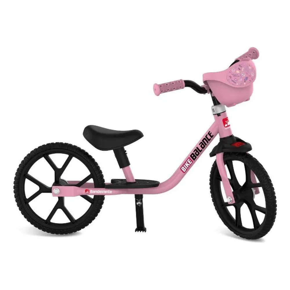 Bicicleta de Equilíbrio Sem Pedal Rosa Brinquedos Bandeirante